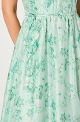 Inixyf Halcyon Floral 3D Flower Appliqué Midi Dress