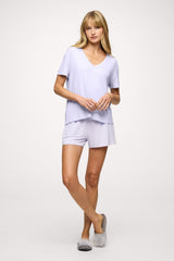 V-Neck Pajama Tee | Lilac