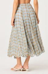Inixyf Fiori Pleated Maxi Skirt
