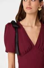 Lbruh Ciela Bow Puff Sleeve Midi Dress