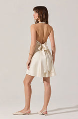 Lbruh Mielle Satin Halter Mini Dress