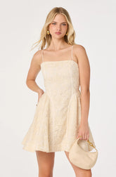Inixyf Natalya Floral Embroidered Mini Dress