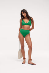 Plunge Bikini Top | Smooth Emerald