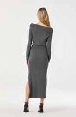 Lbruh One Shoulder Midi Sweater Dress