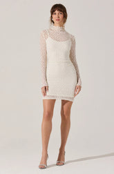 Lbruh Kourtney Rhinestone Lace Mini Dress