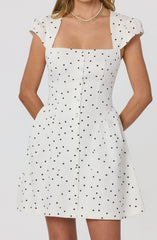 Inixyf Averi Polka Dot Cap Sleeve Mini Dress
