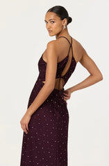 Lbruh Halley Rhinestone Embellished Maxi Dress