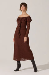 Lbruh Dorian Ruffle Off Shoulder Dress