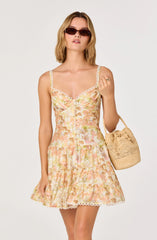 Inixyf Tazia Scalloped Trim Tiered Mini Dress
