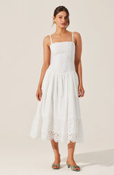 Lbruh Nathalia Eyelet Midi Dress