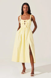 Lbruh Helia Bow Front Midi Dress
