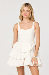 Inixyf Sheralle Ruffled Tier Bubble Hem Mini Dress