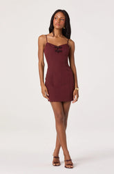 Lbruh Embellished Bow Detail Mini Dress