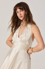 Lbruh Mielle Satin Halter Mini Dress