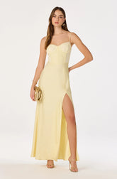Inixyf Zinnia Lace Bustier Maxi Gown