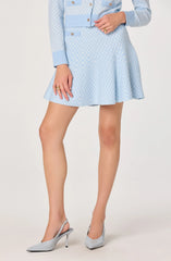 Inixyf Malvie Plaid Knit Mini Skirt