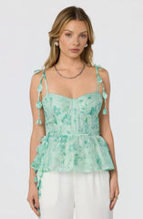 Inixyf Halcyon Floral Bustier Top