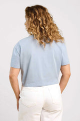 Vintage Cotton Cropped Tee | Mist