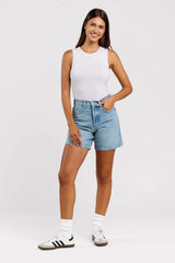Cotton Stretch Classic Crewneck Tank Bodysuit | Lilac