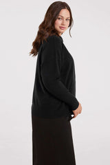 Luxe Knit Hoodie | Black