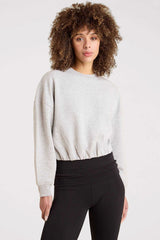 Vintage Fleece Cinch Waist Sweatshirt | Heather Grey