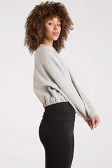 Vintage Fleece Cinch Waist Sweatshirt | Heather Grey