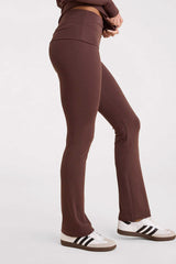 SwiftStretch Fold Over Legging | Coffee