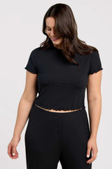 Mini Rib Tee | Black