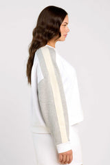Vintage Fleece Sideline Crew | White/Heather Grey