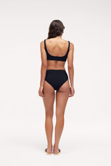 Plunge Bikini Top | Crispy Black