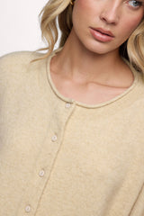Cozy Knit Boxy Cardigan | Heather Oat