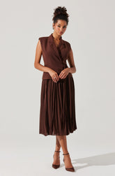 Lbruh Mixed Media Vest Wrap Dress