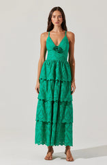 Lbruh Faeryn Eyelet Tiered Maxi Dress