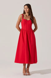 Lbruh Sweetheart Corset Linen Dress
