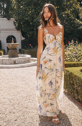 Lbruh Emese Floral Pleated Maxi Dress
