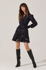 Lbruh Lucien Collared V-Neck Mini Dress