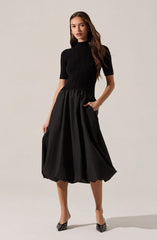 Lbruh Caerlion Contrast Knit Midi Dress
