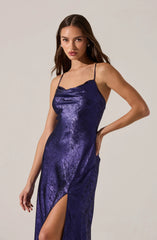 Lbruh Gaia Metallic Midi Dress