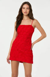 Lbruh 3D Floral Mini Dress