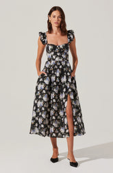 Lbruh Wedelia Floral Bustier Midi Dress
