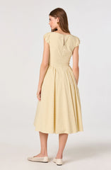 Inixyf Emalee Plaid A-Line Midi Dress