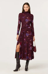 Lbruh Aubriella Floral Mesh Midi Dress