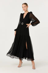 Lbruh Klarissa V-Neck Cutout Maxi Dress