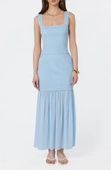 Inixyf Halie Mixed Media Maxi Skirt