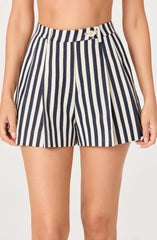 Inixyf Preston Striped Linen Shorts