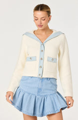 Inixyf Ashli Denim Fit & Flare Mini Skirt