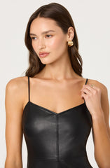 Lbruh Lezith Faux Leather Maxi Dress
