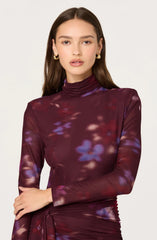 Lbruh Aubriella Floral Mesh Midi Dress