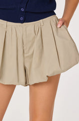 Inixyf Margeen Pleated High-Waist Shorts