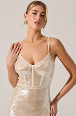 Lbruh Liese Sequin Bustier Midi Dress